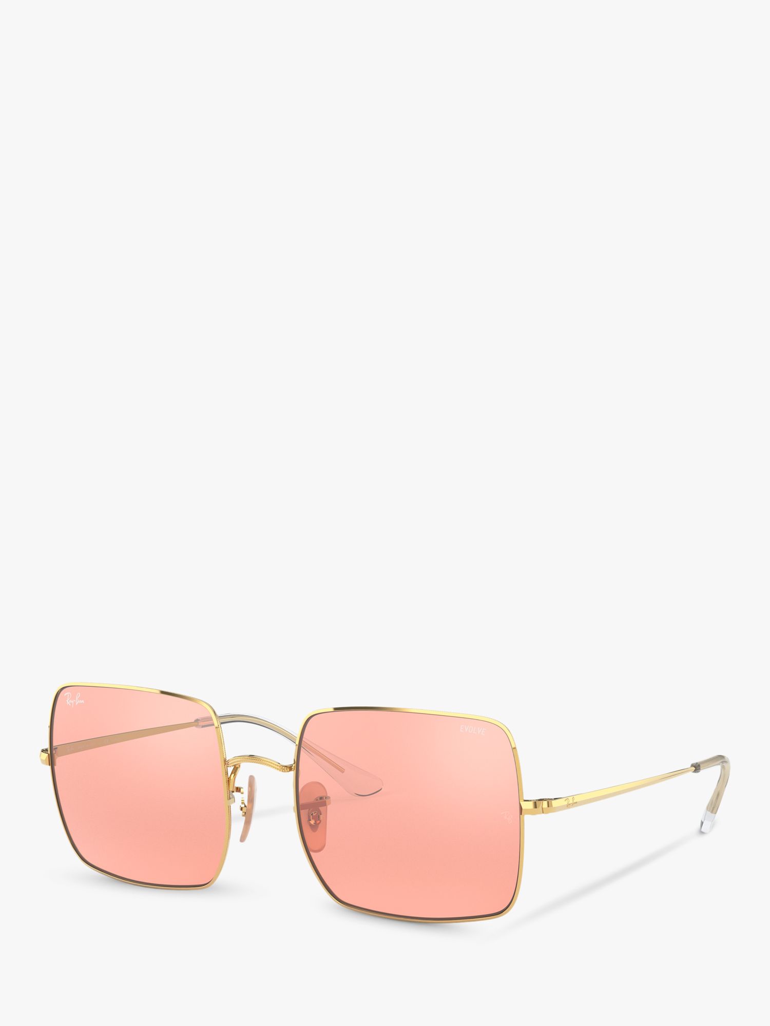 Квадратные солнцезащитные очки унисекс Ray-Ban RB1971, золотисто-розовые цена и фото