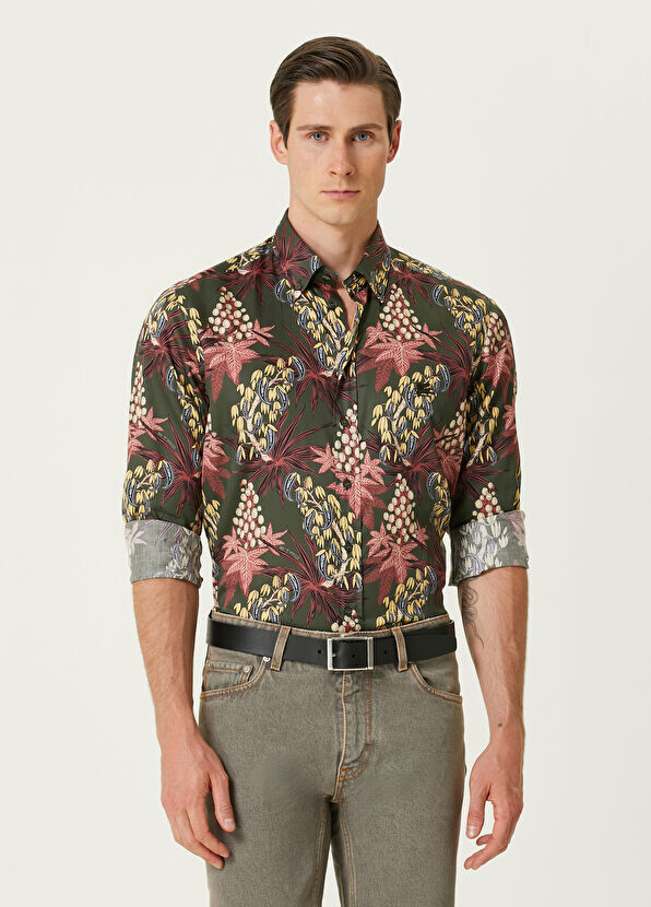 

Рубашка с цветочным узором Etro, зеленый