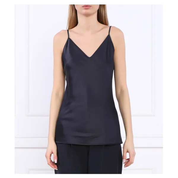 

Шелковый топ Lucca стандартного кроя Max Mara, синий
