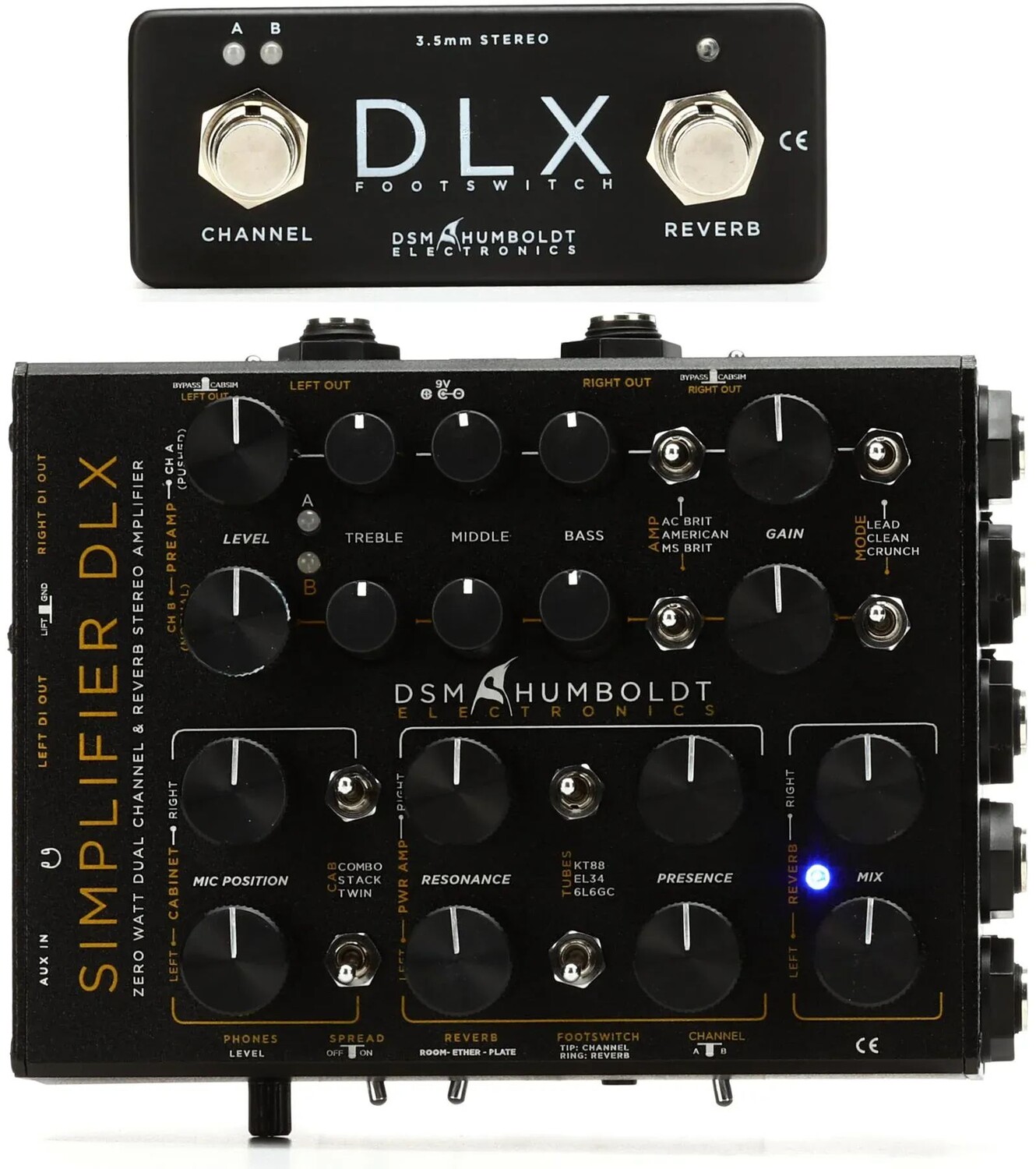 

DSM Humboldt Electronics Simplifier DLX Двухканальный стереоусилитель с нулевой мощностью и реверберацией