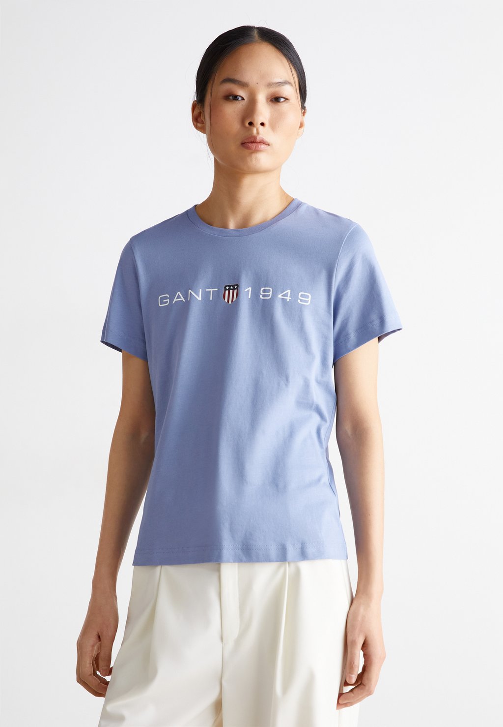 Футболка с принтом PRINTED GRAPHIC GANT, цвет faded blue футболка с принтом zara printed faded антрацитово серый