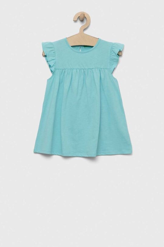 

Детское хлопковое платье United Colors of Benetton, бирюзовый