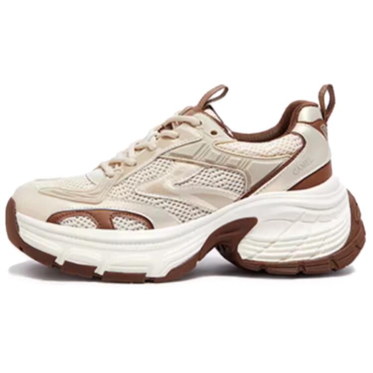

Кроссовки CAMEL Chunky Sneakers Women's Low-top Rice/Light Gold/Coffee, золотой, Желтый, Кроссовки CAMEL Chunky Sneakers Women's Low-top Rice/Light Gold/Coffee, золотой