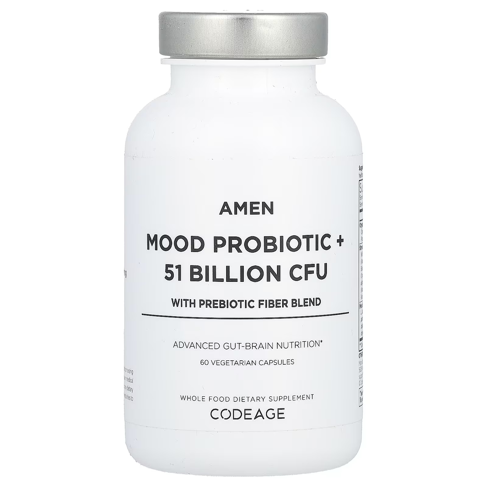 Пробиотик Codeage Mood + со смесью пребиотических волокон, 60 капсул innovixlabs пробиотик для улучшения настроения помощь в борьбе со стрессом 60 капсул