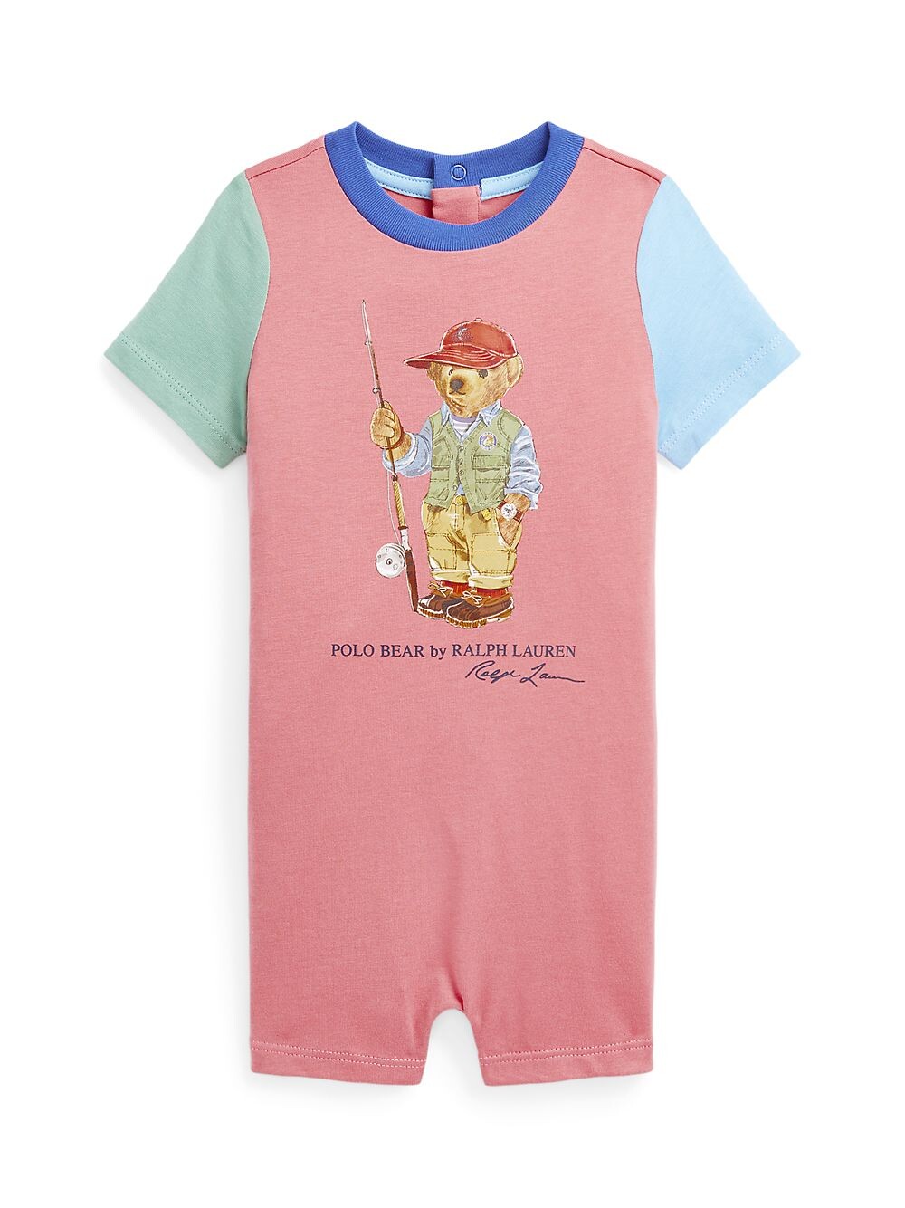 

Шорты из джерси с цветными блоками Polo Bear для малышей для мальчиков Polo Ralph Lauren, роза