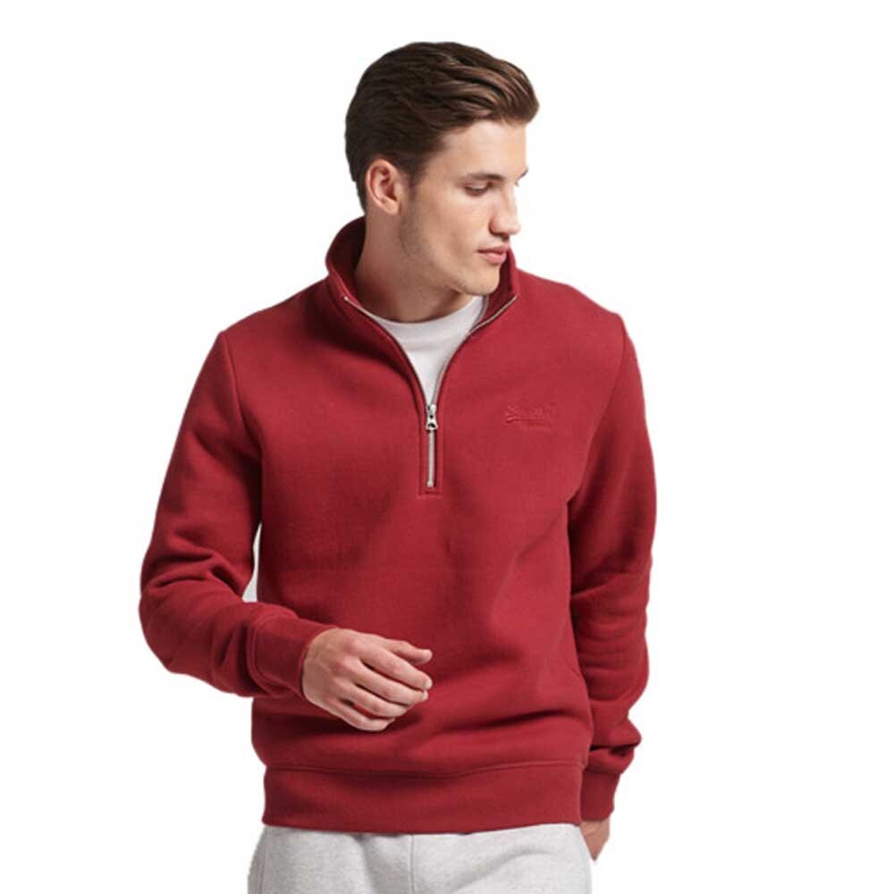 

Толстовка Superdry Vintage Logo Emb Henley Full Zip, красный