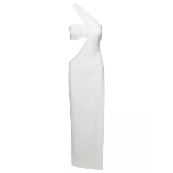 

Платье one shoulder asymmetrical dress with side cu Mônot, белый