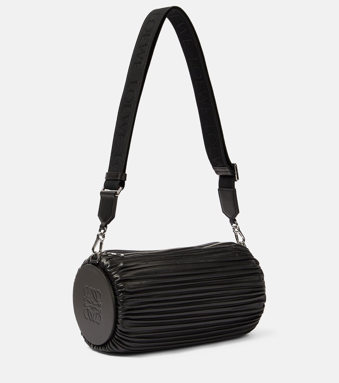 

Кожаная сумка через плечо с браслетом Loewe, черный