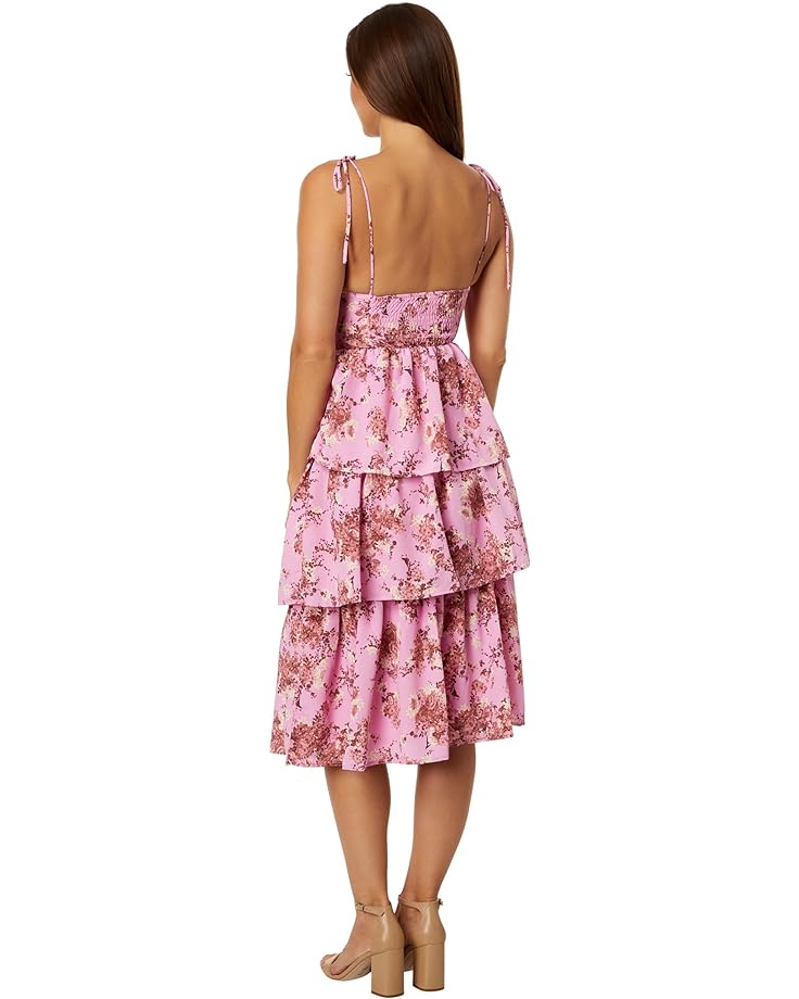 Платье line and dot Bloom Midi Dress, роза