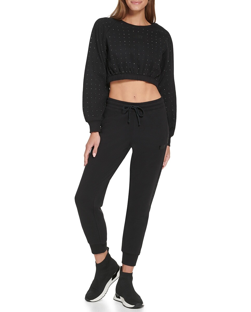 

Однотонные и длинные женские джоггеры DKNY, черный