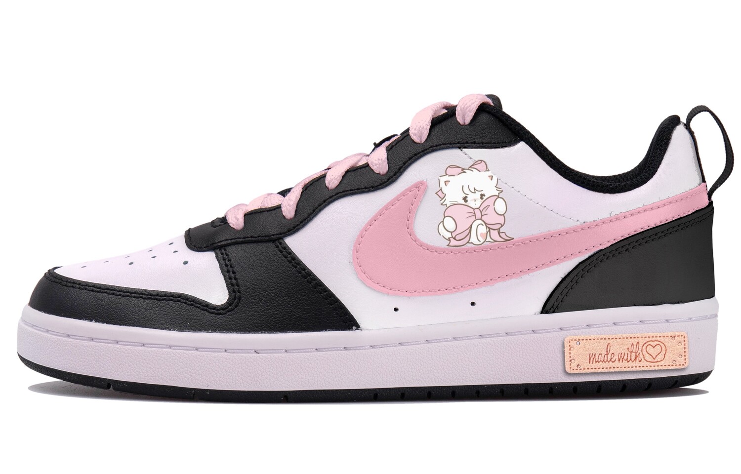 

Кроссовки Nike Court Borough 2 Skateboarding Shoes Women's Low-top White/black/pink, розовый