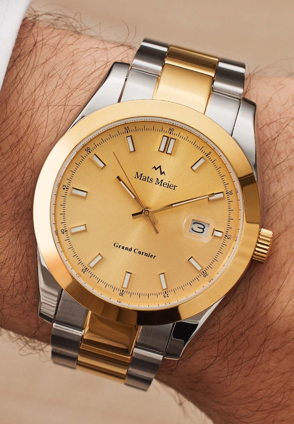 цена Часы Mats Meier, цвет gold farbend silber farbend