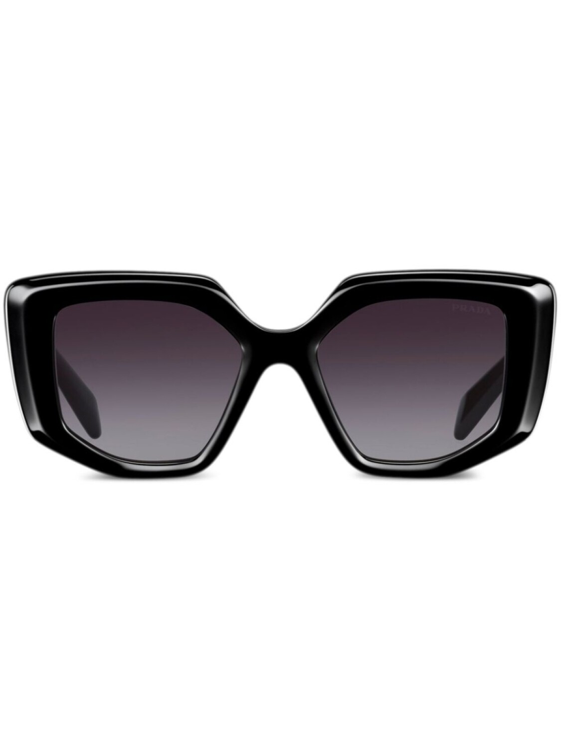 

Солнцезащитные очки в массивной оправе с логотипом Prada Eyewear, черный