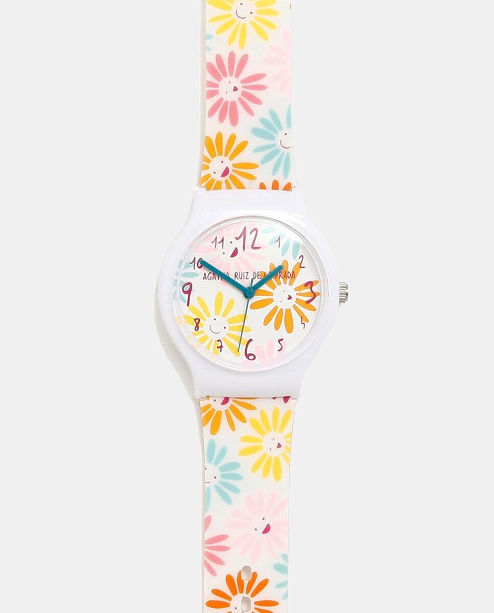 

Женские часы Flip с разноцветными ромашками Agatha Ruiz de la Prada, мультиколор