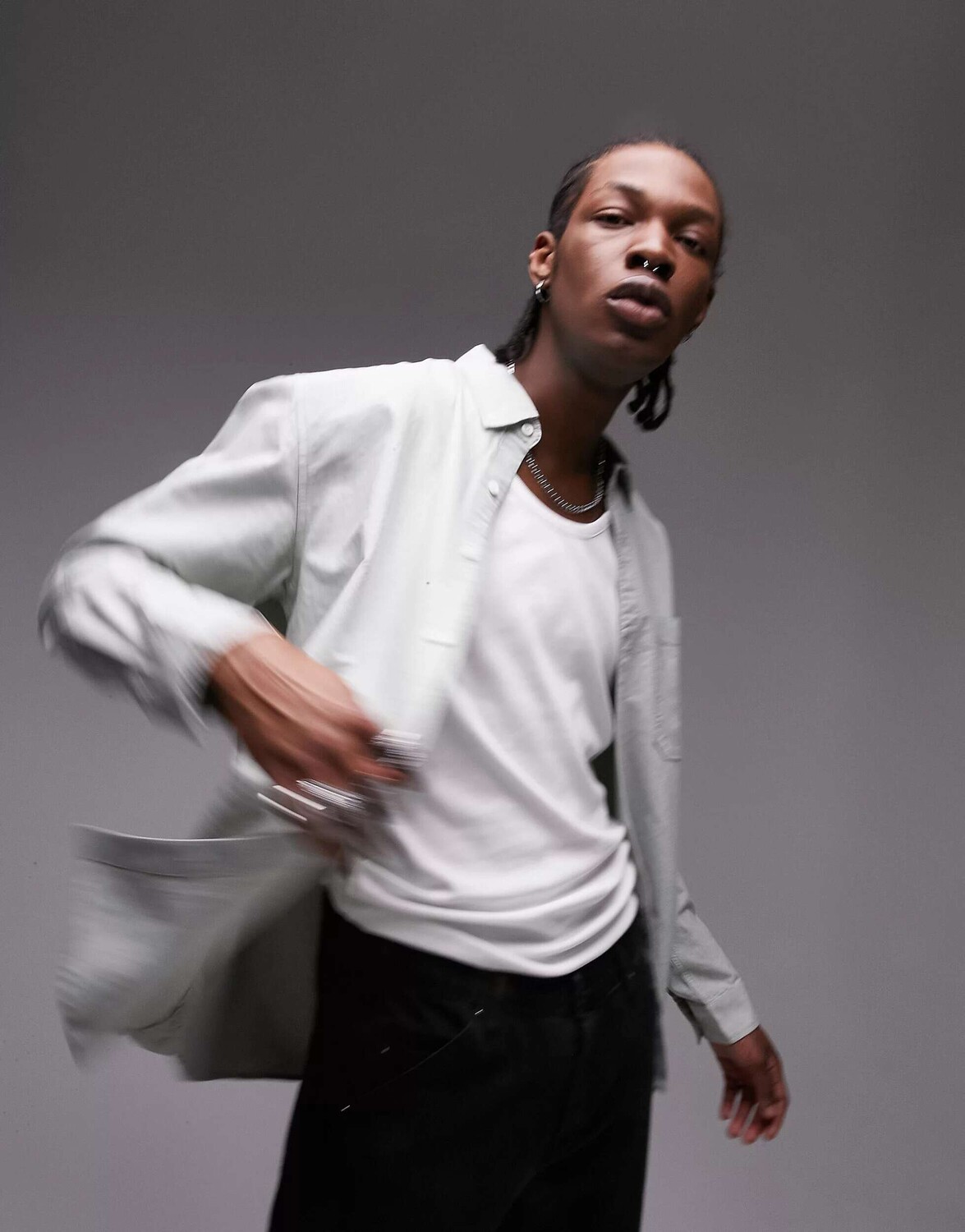 

Оксфордская рубашка Topman шалфейного цвета
