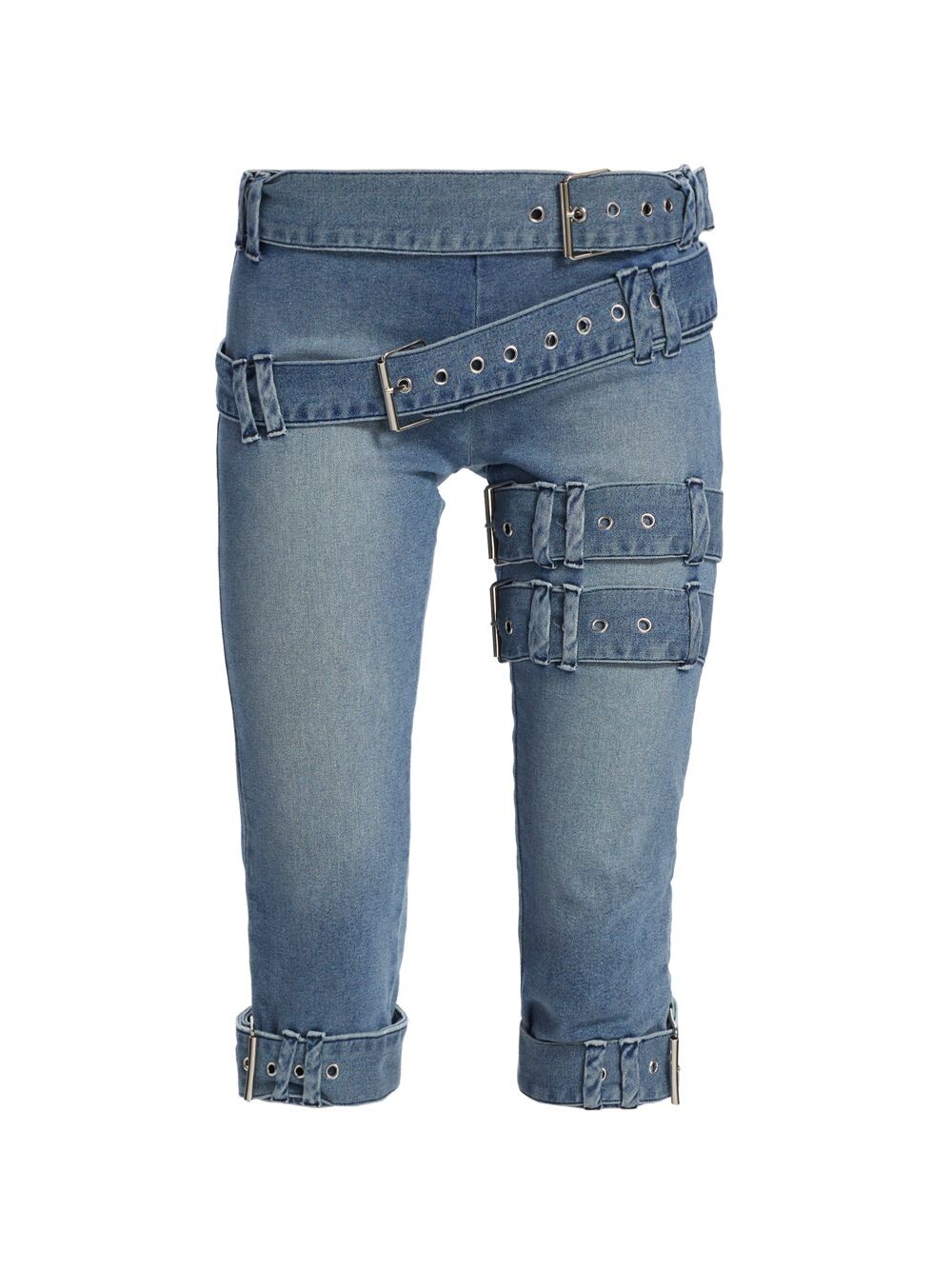 

Джинсовые капри с пряжкой EB Denim