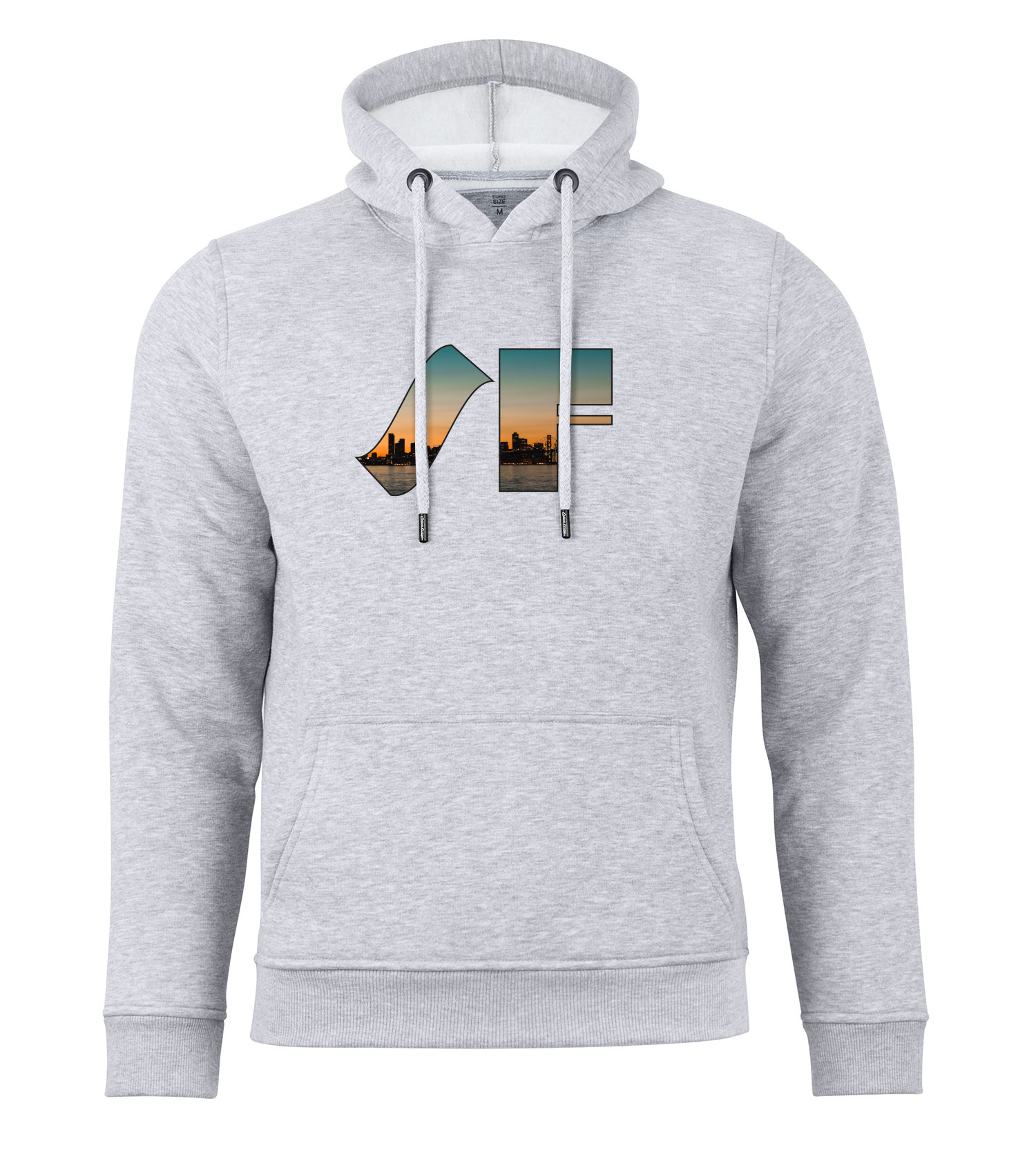 

Толстовка Cotton Prime Skyline Hoodie San Francisco Weltenbummler Kollektion, серый меланж