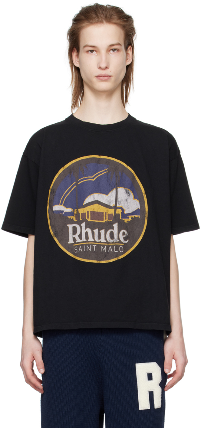 Черная футболка Saint Malo Rhude