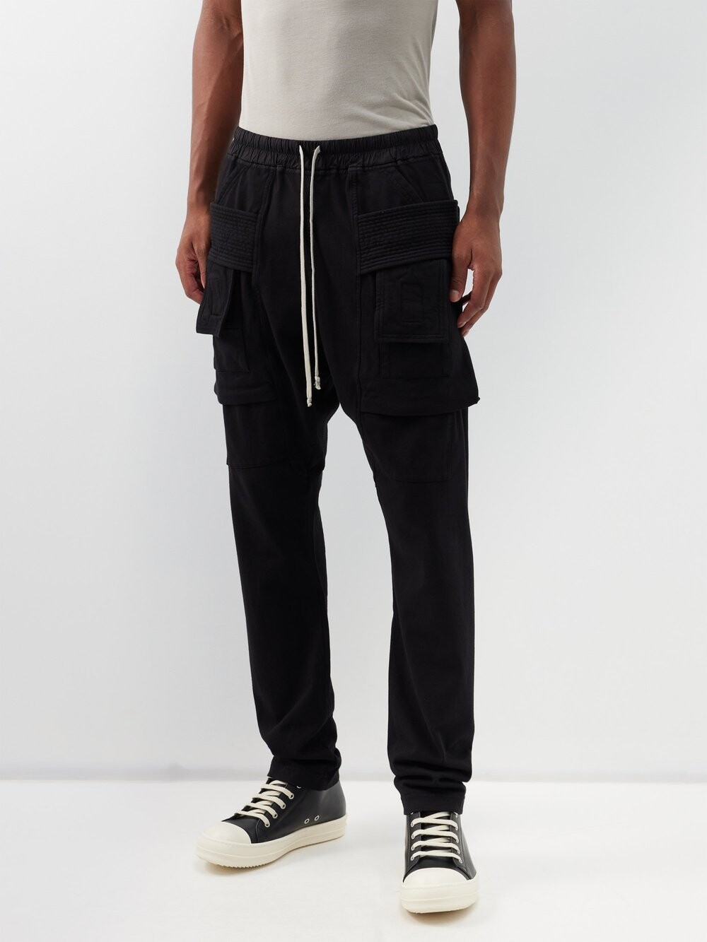 

Брюки карго из хлопка creatch Rick Owens, черный