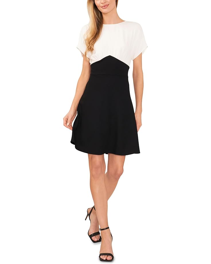Платье CeCe Short Sleeve Colorblock Corset Effect, цвет Rich Black