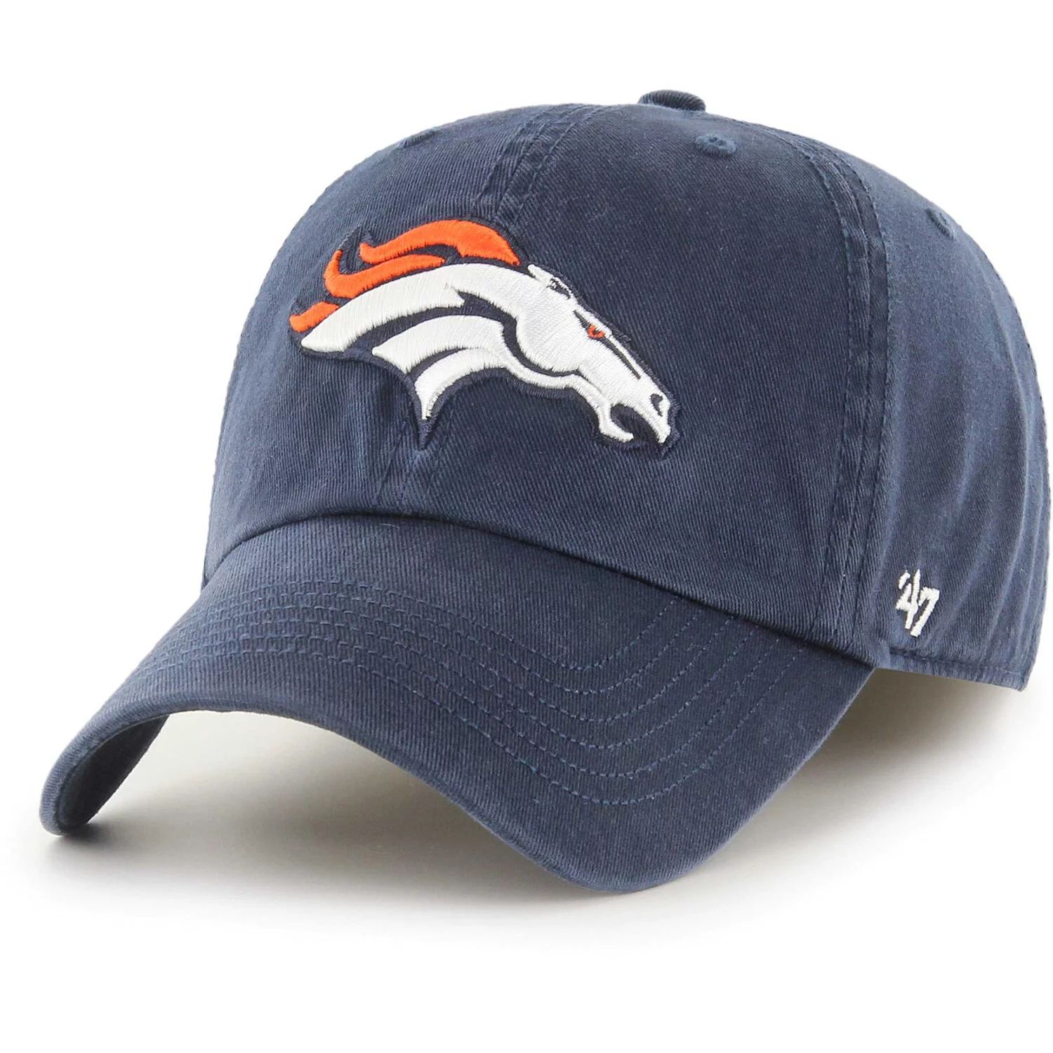 Мужская темно-синяя регулируемая шляпа с логотипом Denver Broncos Franchise '47
