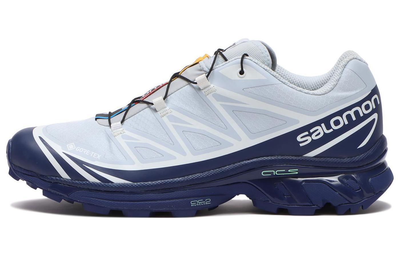 

Кроссовки SALOMON XT-6 Gore-Tex Blue Print Heather White, синий/белый