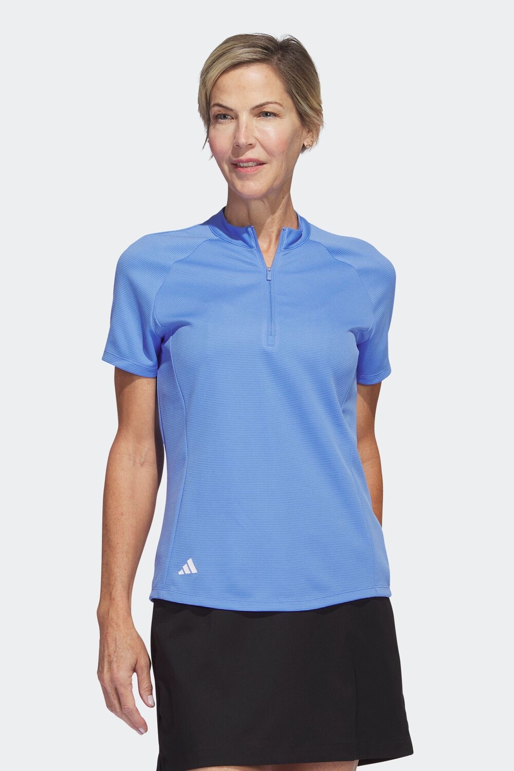 

Синяя рубашка-поло с текстурой Adidas Golf, синий