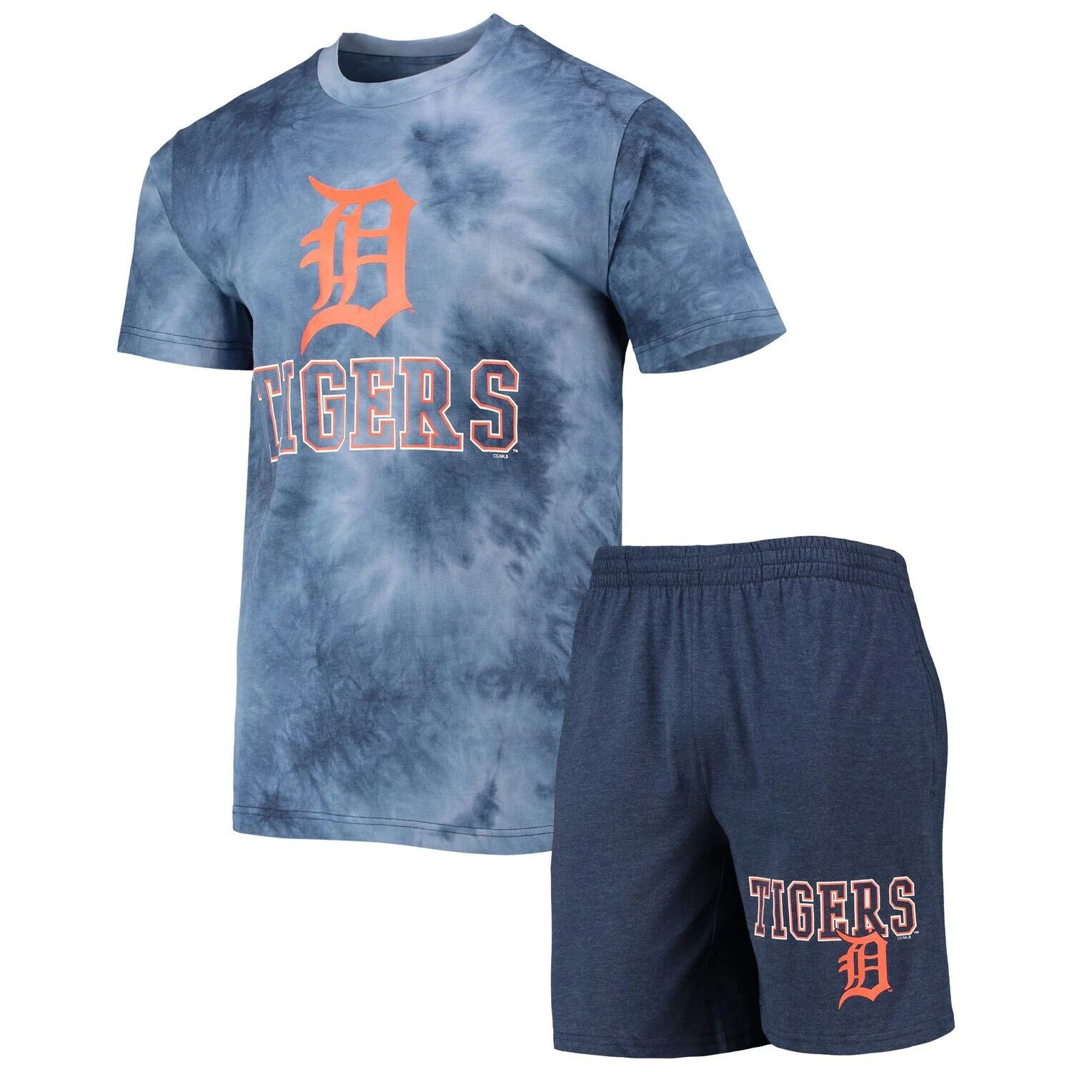 

Мужской комплект для сна с футболкой и шортами Billboard темно-синего цвета Concepts Sport Detroit Tigers Billboard