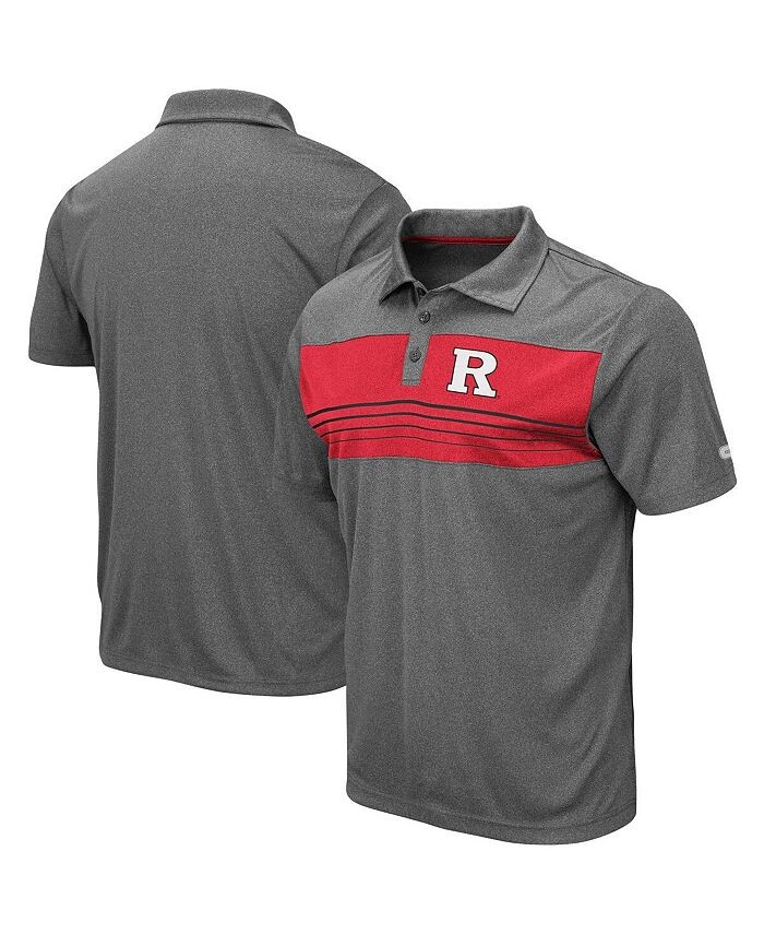 

Мужская рубашка-поло с меланжевым отливом Rutgers Scarlet Knights Smithers Colosseum, серый