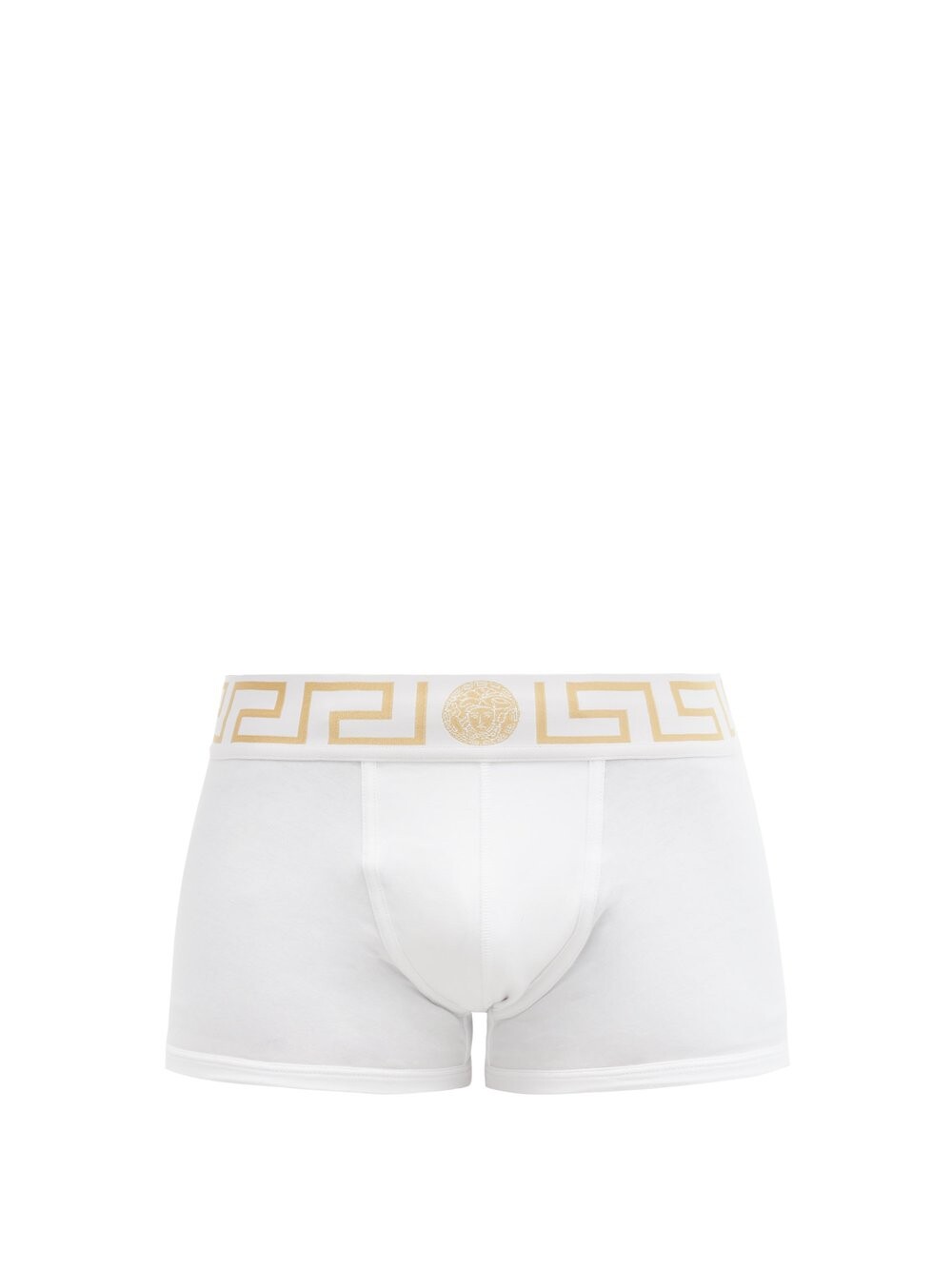 

Трусики-боксеры из хлопкового джерси с жаккардовым узором medusa Versace, белый