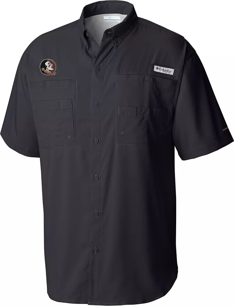 Мужская серая рубашка Tamiami с коротким рукавом Columbia State Seminoles, Флорида