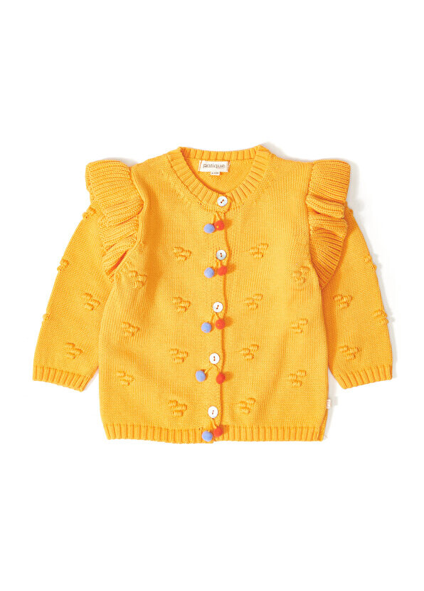 

Кардиган из органического хлопка с рюшами для девочек mango Patique Kids