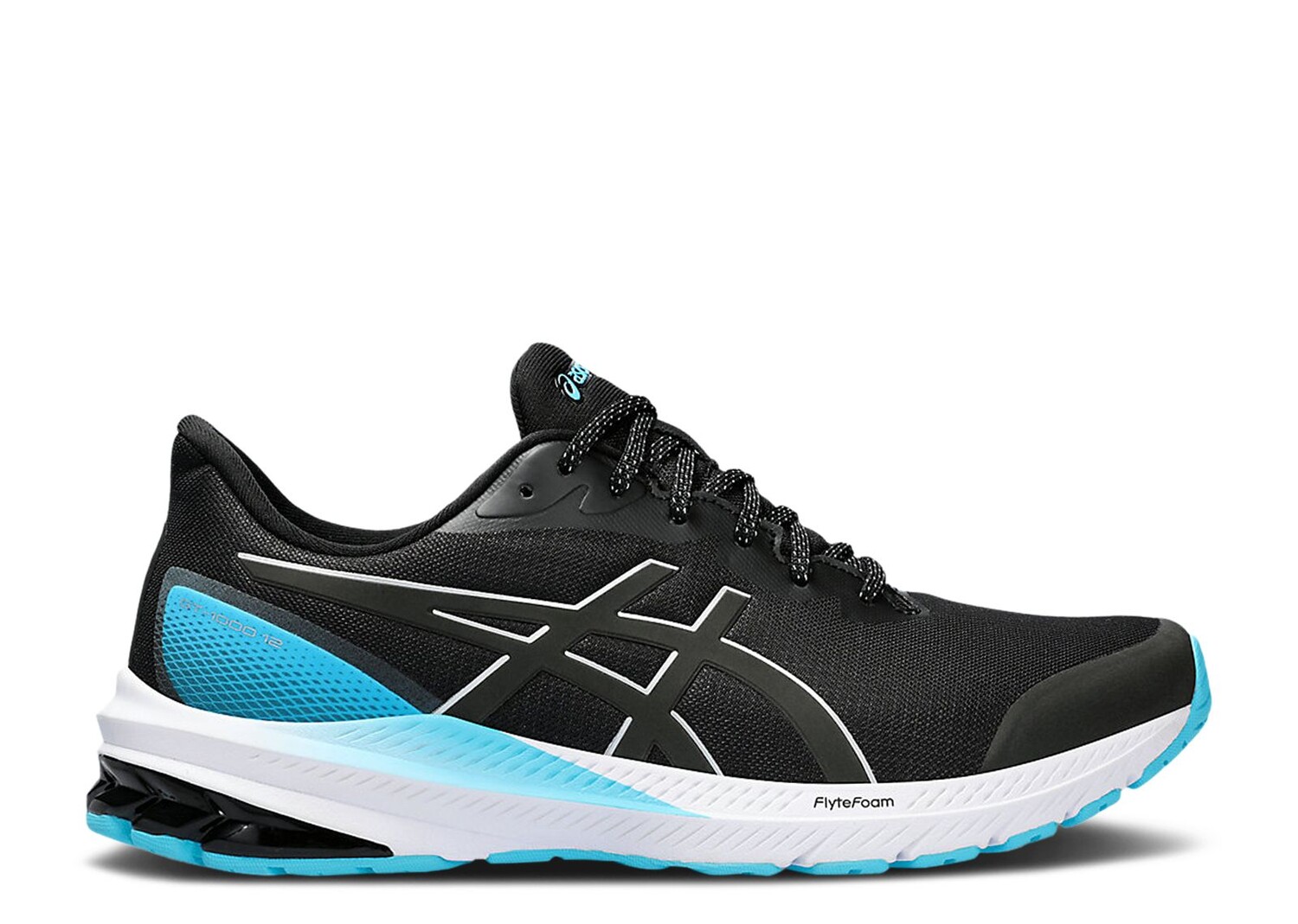 

Кроссовки ASICS Gt 1000 12 Lite-Show 'Black Pure Silver', черный, Черный;серый