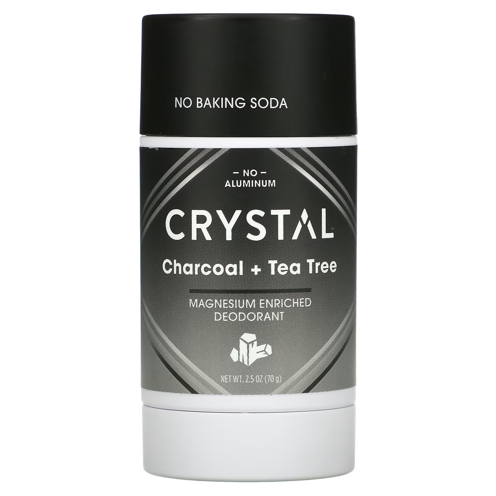 Дезодорант Crystal обогащенный магнием, уголь + чайное дерево crystal обогащенный магнием дезодорант легкий и мягкий 70 г 2 5 унции