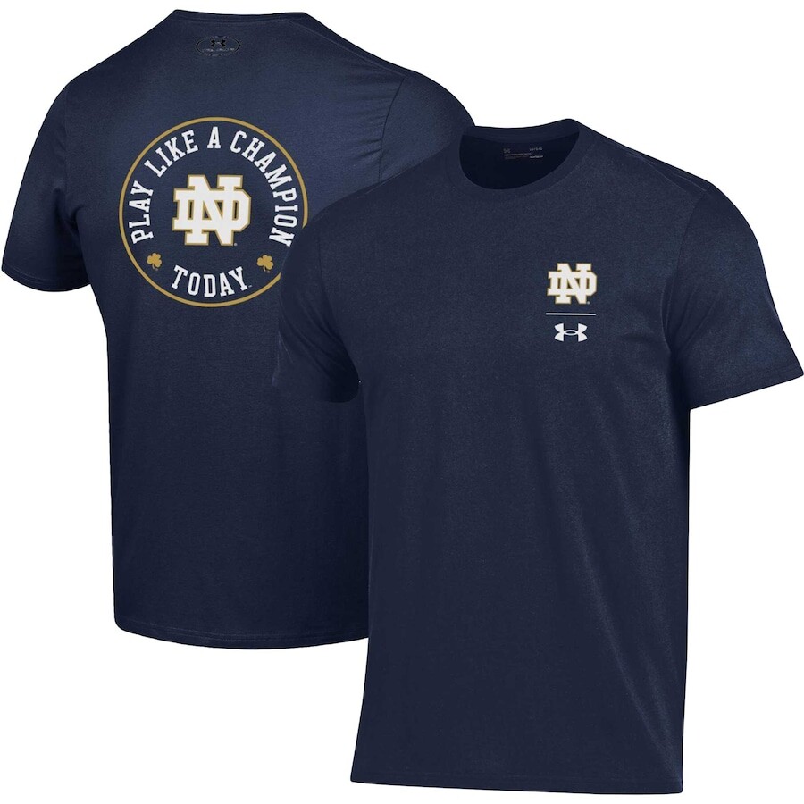 

Футболка с коротким рукавом Under Armour Notre Dame Fighting Irish, нави