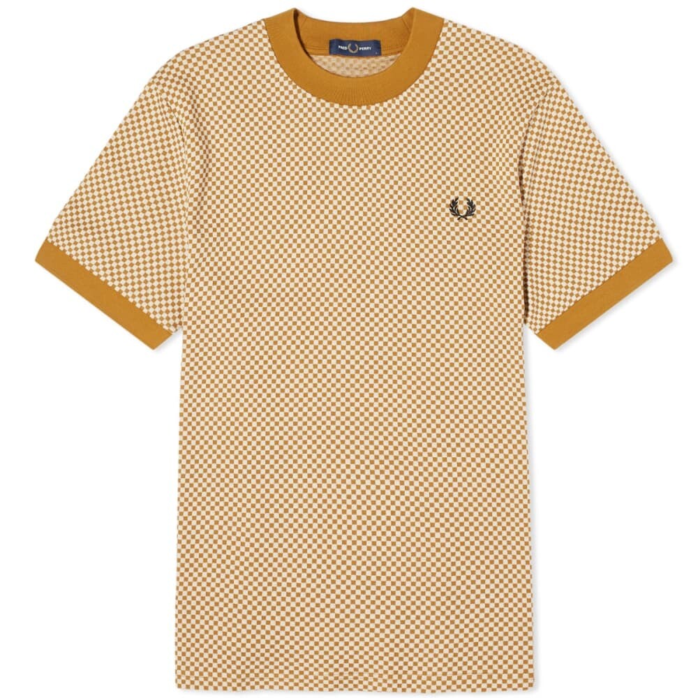 

Футболка Fred Perry Micor в клетку, бежевый