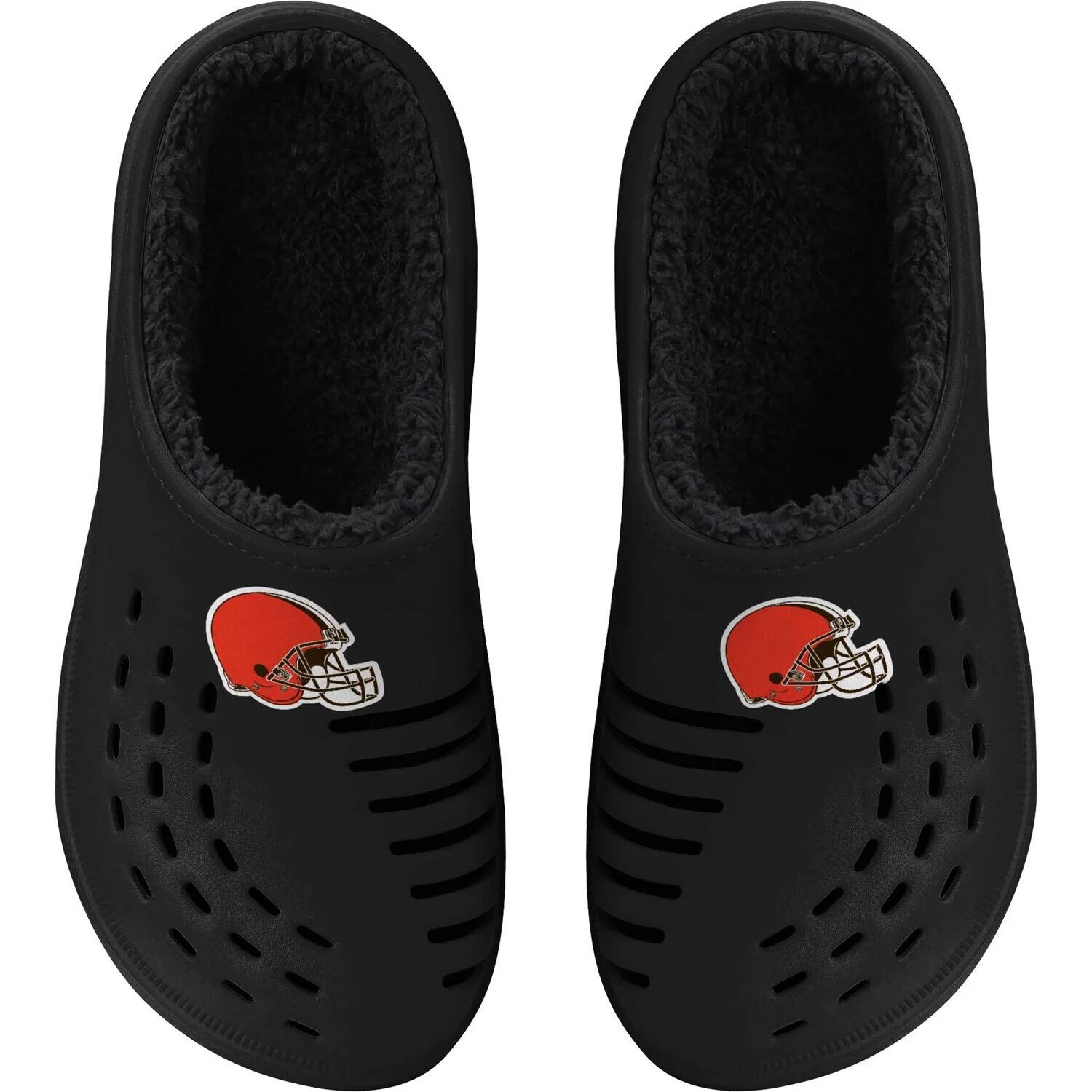 

Мужские тапочки FOCO Cleveland Browns с большим логотипом на подкладке из шерпы