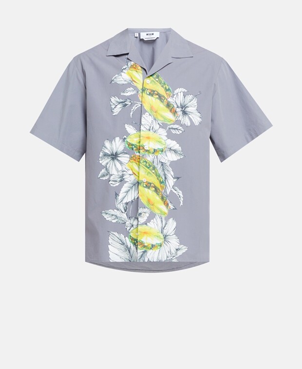 

Рубашка ORGANIC с короткими рукавами - стандартный крой MSGM, серый