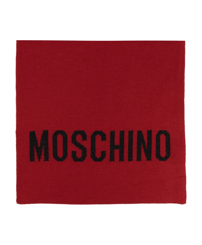 

Шарф с логотипом Moschino, красный