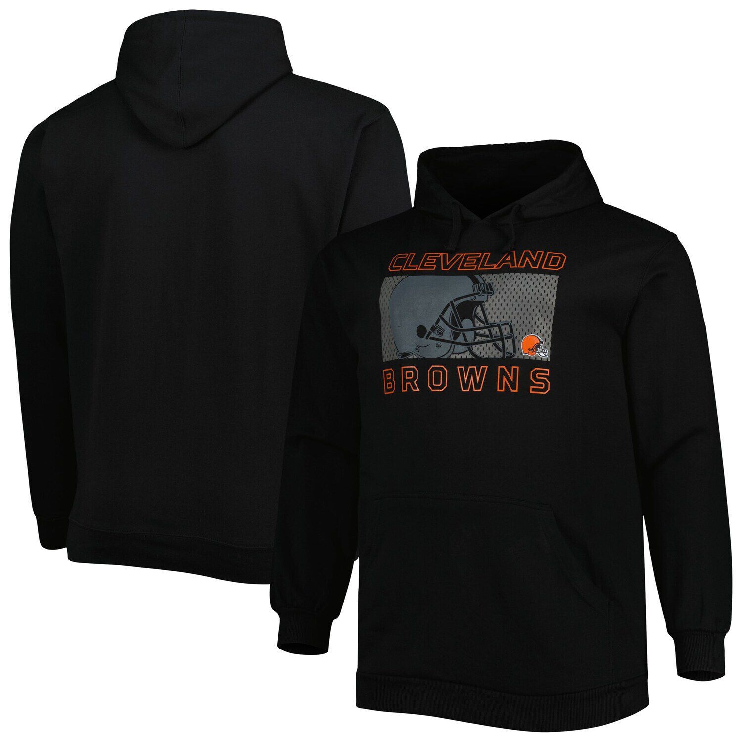 

Мужской фирменный черный пуловер с капюшоном Cleveland Browns Big & Tall Pop of Color Fanatics