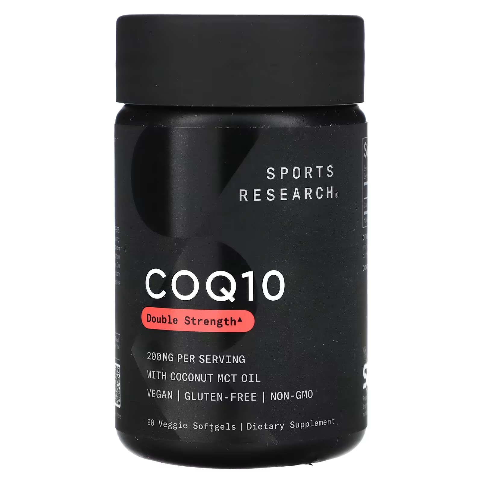 Пищевая добавка Sports Research CoQ10 двойной силы, 90 растительных мягких таблеток l теанин sports research двойной силы 120 мягких таблеток