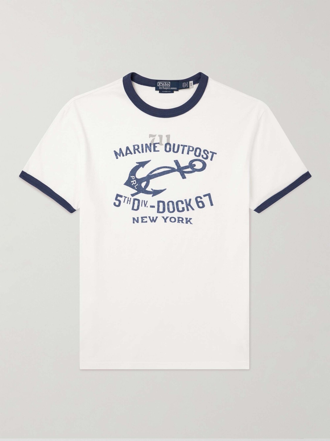 

Футболка из хлопкового джерси с принтом POLO RALPH LAUREN, белый