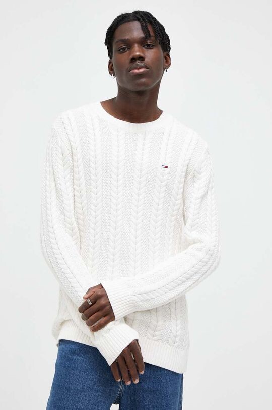 

Хлопковый свитер Tommy Jeans, бежевый