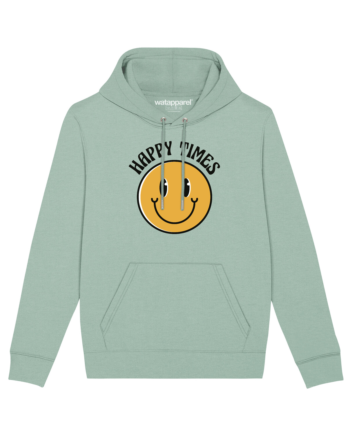 

Толстовка wat Apparel Happy times smiley emoji, цвет Aloe