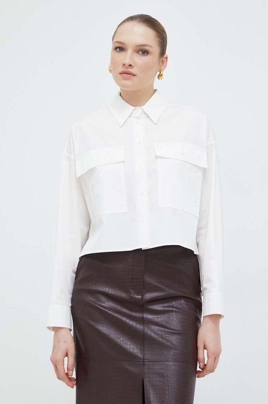 

Хлопчатобумажную рубашку Weekend Max Mara, белый