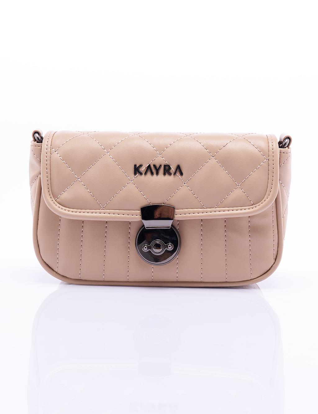 Стеганая сумка Светло-коричневый Kayra
