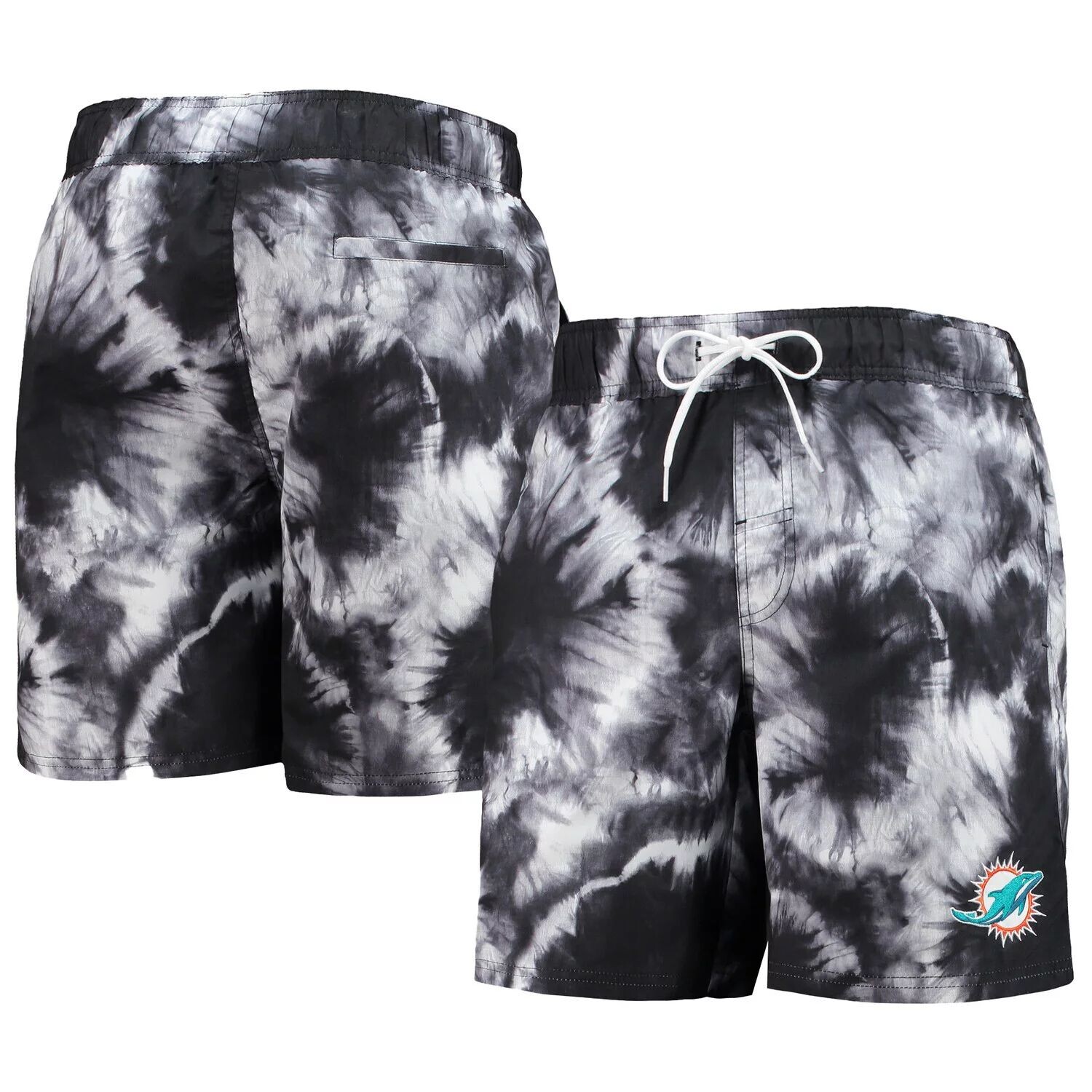 

Черные мужские спортивные шорты для плавания Carl Banks Miami Dolphins Splash Volley G-III