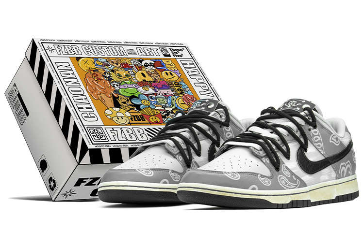 

Кроссовки Nba X Nike Dunk Skateboard Shoes Men Low-Top Gray White