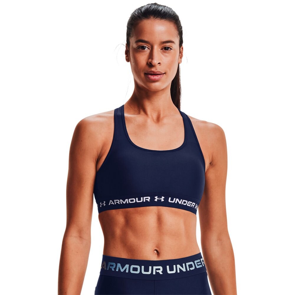 Топ Under Armour Crossback, синий топ женский бра under armour ua crossback mid bra solid ne размер 40 42 rus