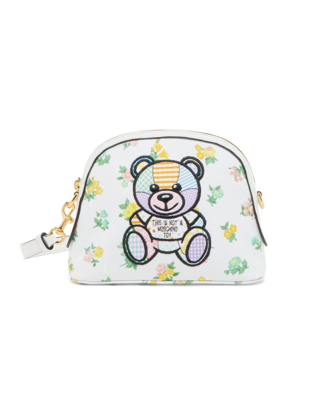 

Сумка на плечо Teddy с цветочным принтом Moschino, белый